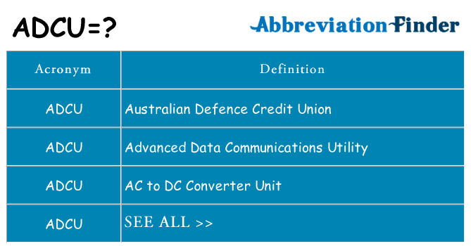 What does adcu stand for
