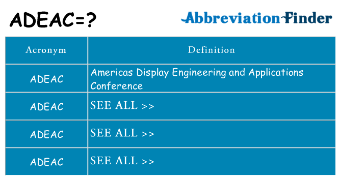 What does adeac stand for