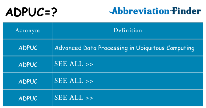 What does adpuc stand for