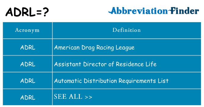 What does adrl stand for