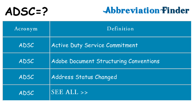 What does adsc stand for