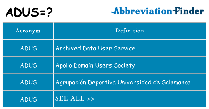 What does adus stand for