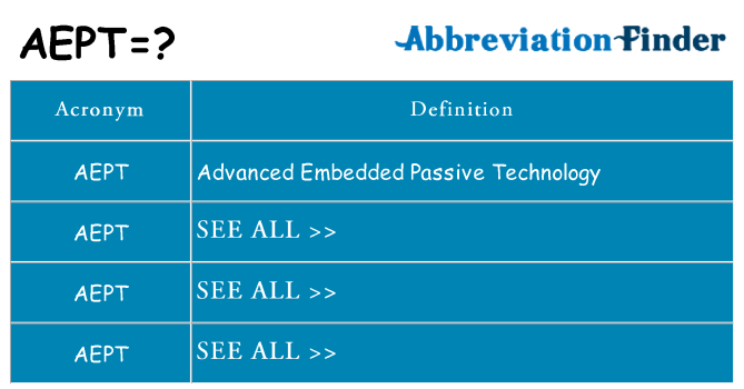What does aept stand for