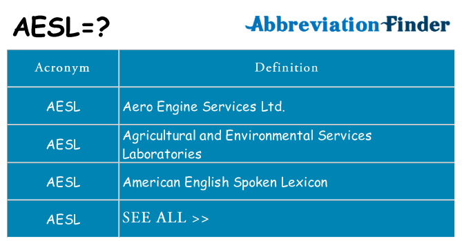 What does aesl stand for