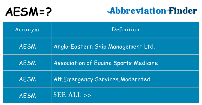 What does aesm stand for