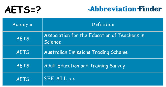 What does aets stand for