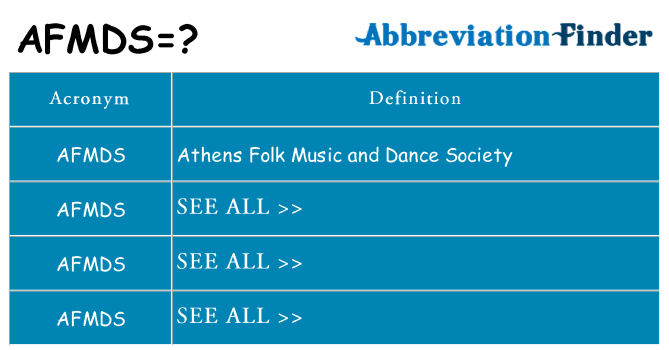 What does afmds stand for