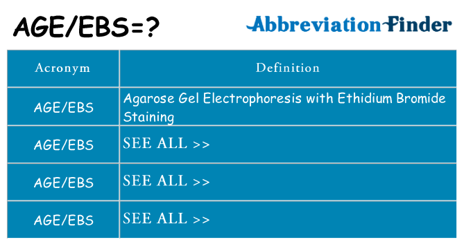 What does ageebs stand for