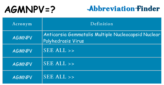 What does agmnpv stand for