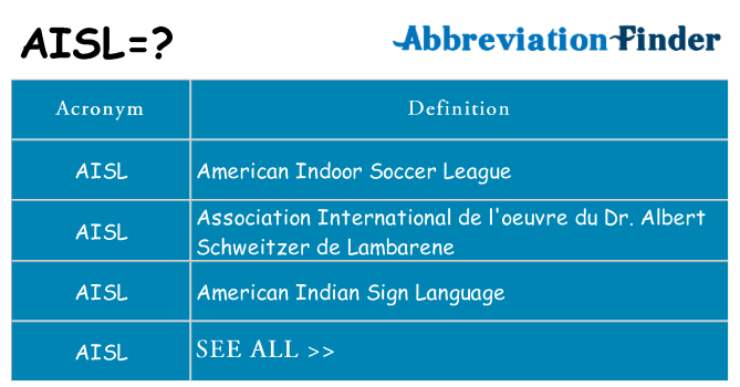 What does aisl stand for