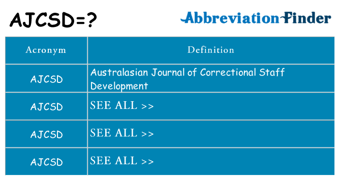 What does ajcsd stand for