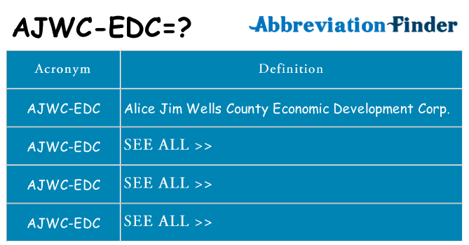 What does ajwc-edc stand for