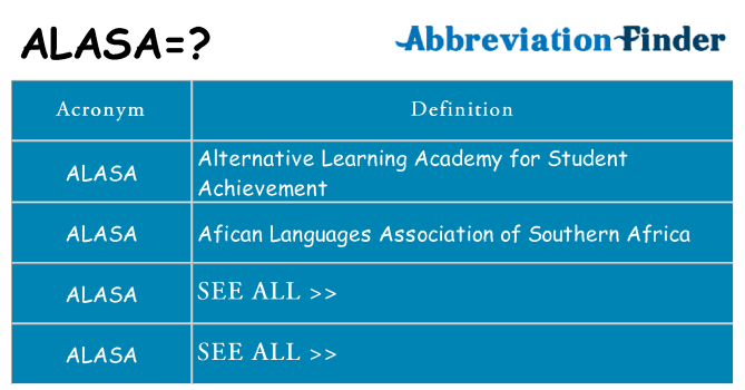 What does alasa stand for