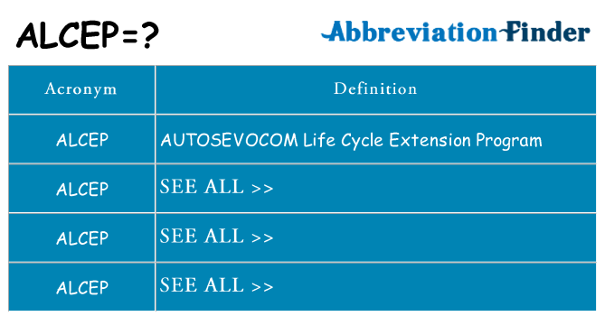 What does alcep stand for