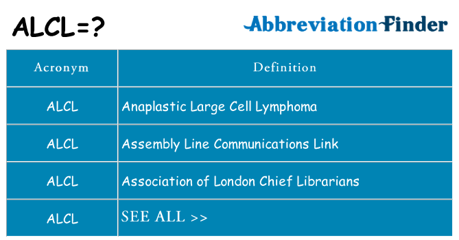 What does alcl stand for