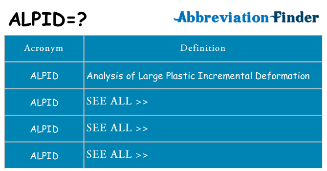 What does alpid stand for