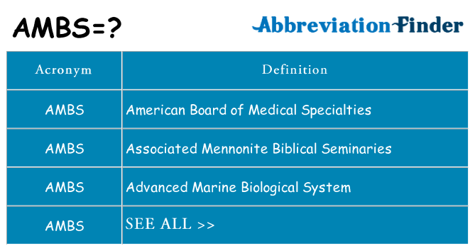 What does ambs stand for