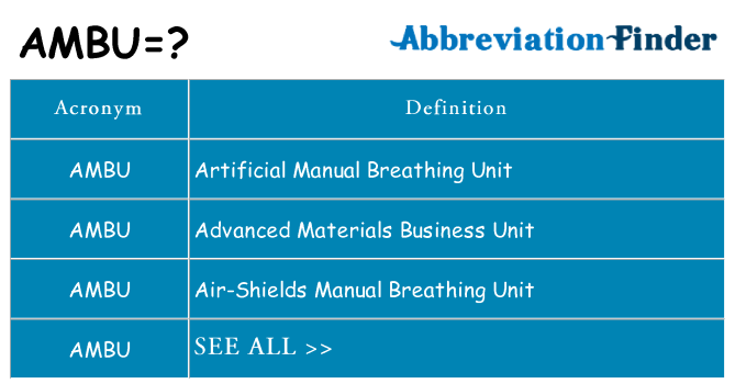 What does ambu stand for