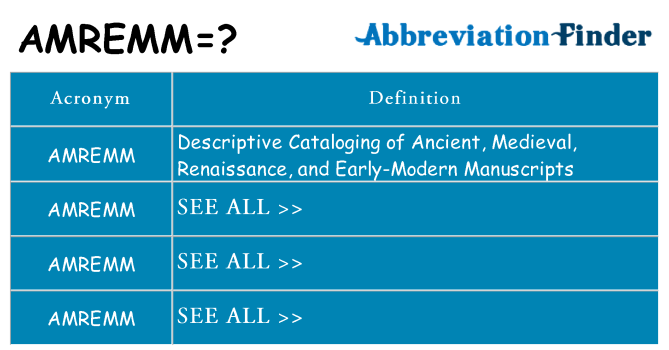 What does amremm stand for