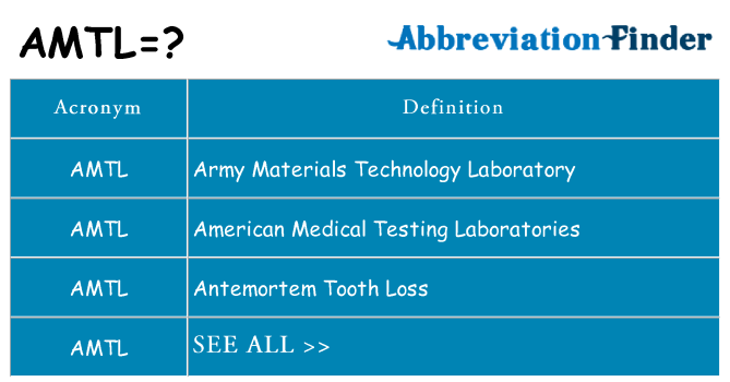 What does amtl stand for