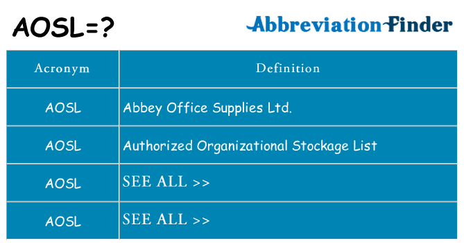 What does aosl stand for