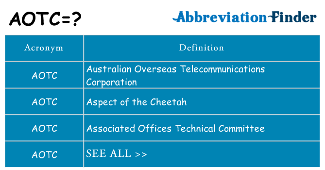 What does aotc stand for