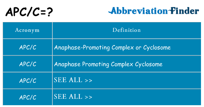 What does apcc stand for