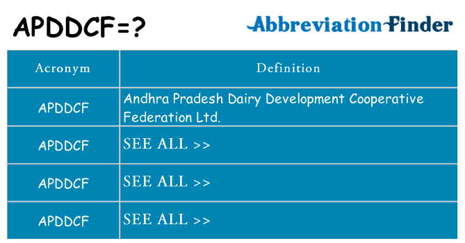 What does apddcf stand for