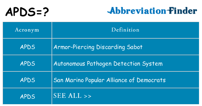 What does apds stand for