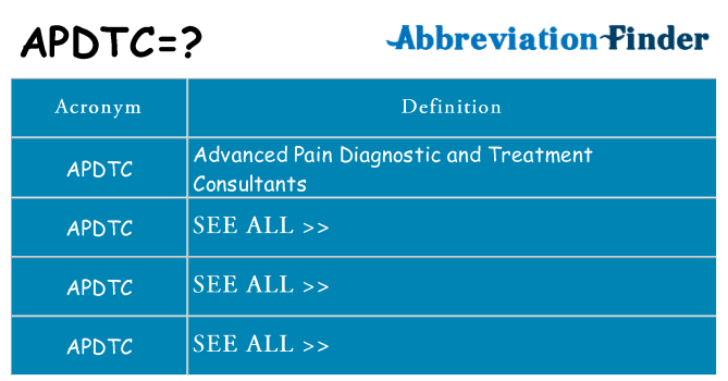 What does apdtc stand for