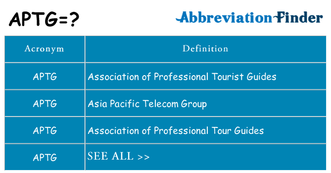 What does aptg stand for