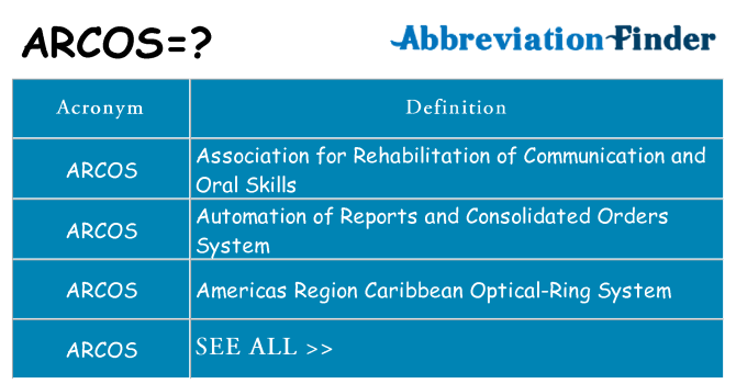 What does arcos stand for