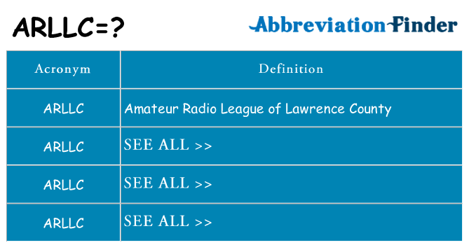 What does arllc stand for