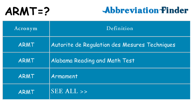 What does armt stand for