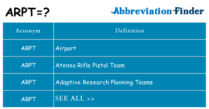 What does arpt stand for