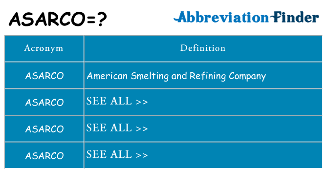 What does asarco stand for