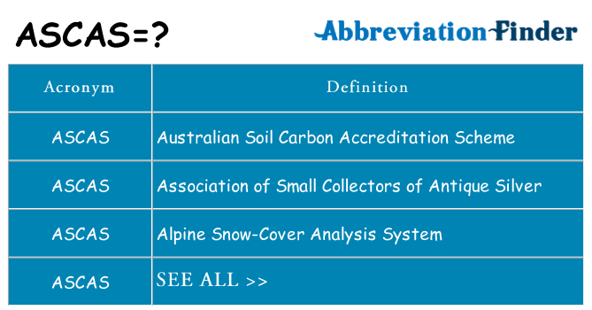 What does ascas stand for