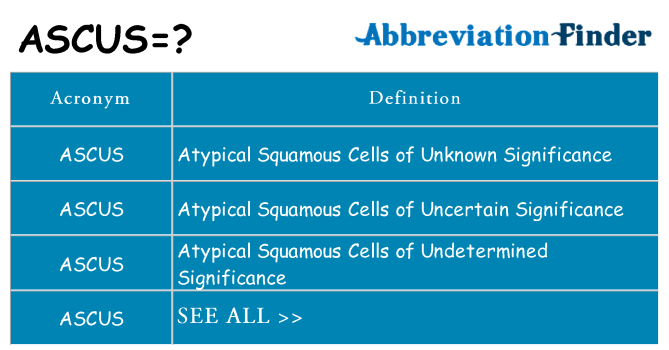 What does ascus stand for