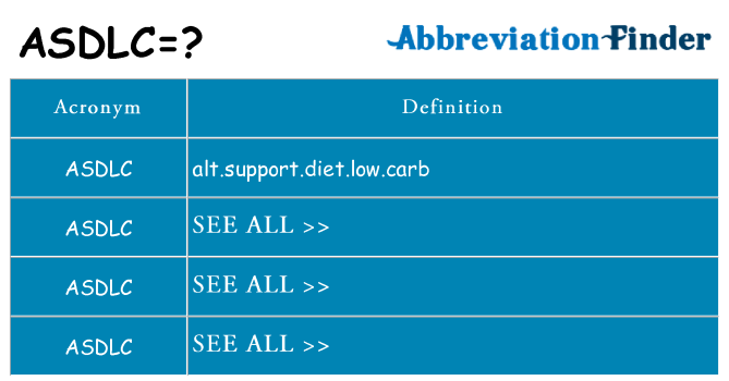 What does asdlc stand for