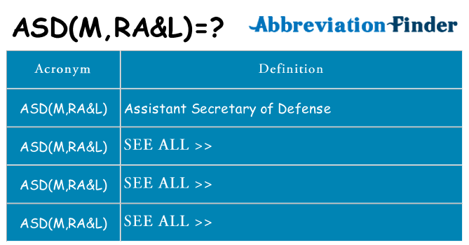 What does asdmral stand for