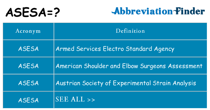 What does asesa stand for