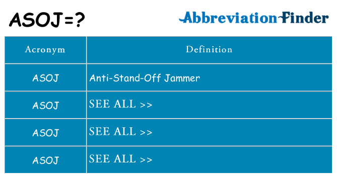 What does asoj stand for