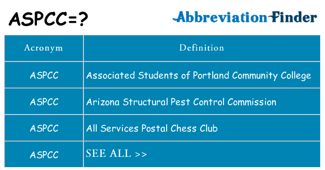 What does aspcc stand for