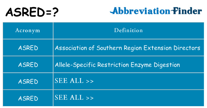 What does asred stand for