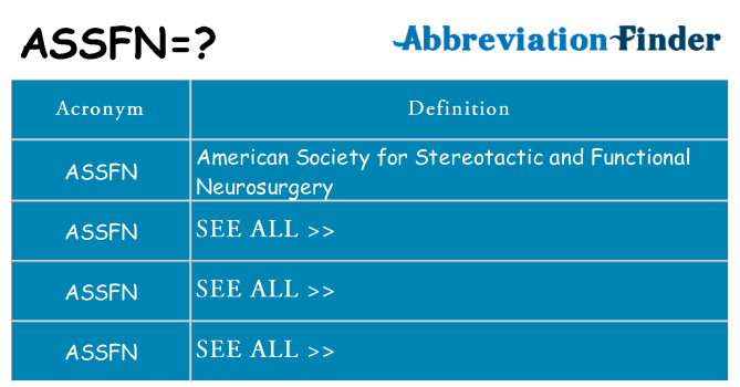 What does assfn stand for