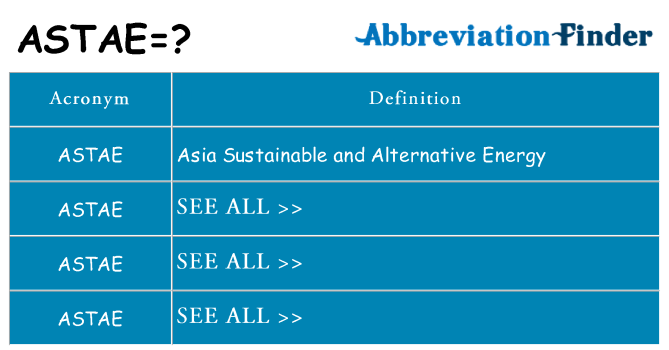 What does astae stand for