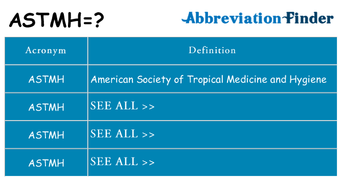 What does astmh stand for