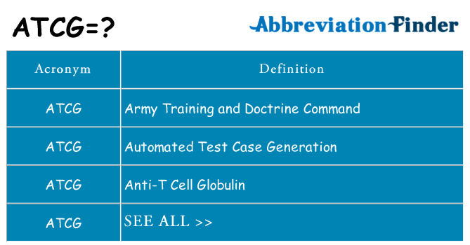 What does atcg stand for