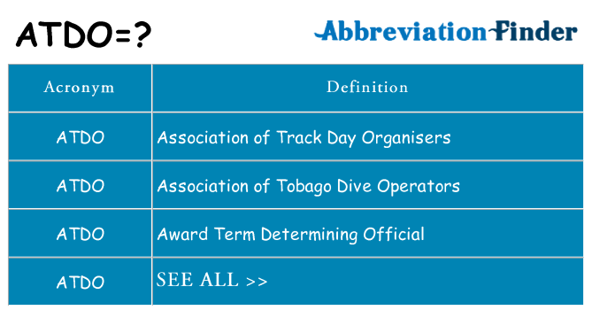 What does atdo stand for