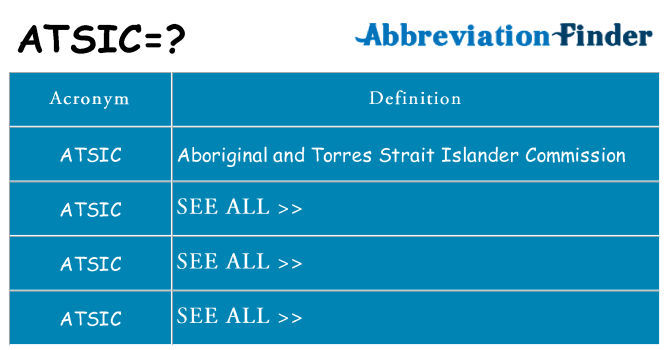 What does atsic stand for